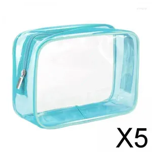 Cosmetic Bags 5xWaterproof Toiletry Bag Reusable Holder Container Beach Clear Makeup