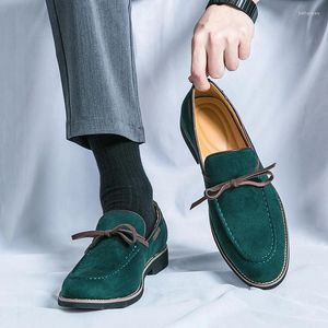 Casual Shoes Fashion Men Green Black Loafer Driving Patent Leather Suede Moccasins Breattable Loafers Zapatos Hombre