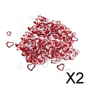 Decoração de festa 2xheart Valentine Hearts Confetti Paper Bulk for Wedding Celebrações