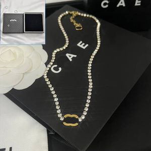 Diamond Chain Necklace Classic Designer Jewelry Long Chain Charm Luxury Love Gift Halsband Högkvalitativ kvinnors smycken Ny modetilhalsband