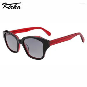 Sunglasses Kirka Polarized Female Cat Eye Thick Frames Fashion Gradient Lenses Wide Temple Prescription Eyeglasses WD5097