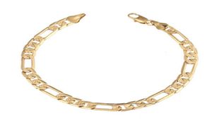 8mm Hollow Wide Bracelet For Women Gold Color Unique Vintage Link Figaro Chain Jewelry7771796