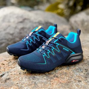 Uomini Scarpe da trekking da trekking da esterno Scarpe da arrampicata in montagna per esterni per esterni turisti non slittati maschio comodo pista sportivo morbido 240424