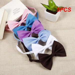 Dog Apparel 5PCS Wholesale Cute Pet Bowknot Bows Tie Cat Collar Polyester Necktie Grooming Accessories