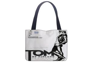 Bolsas noturnas Tom personalizada da Finlândia Impressão de impressão de bolsa de ombro de lona Tote Shopping Viagem Bolsa de livros Logevening9830419