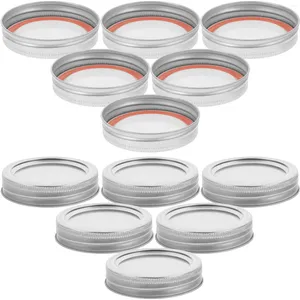 Dinnerware 20 Sets Mason Jar Lids Canning Leak-proof Covers Metal Sealing Leakproof For Pvc Tinplate