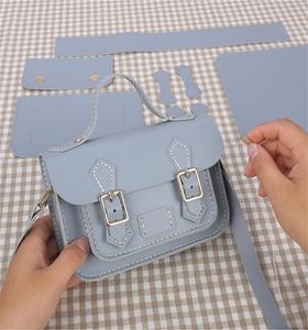 Diy Handmade Bag Cambridge Style Hand Stitching With Sewing Tools Handel Shoulder Bag Accessories Pu Leather Adjustable 2206076831557