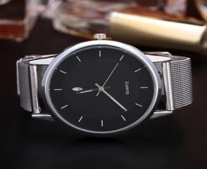 Marca de trevo assiste homens homens unissex 3 folhas estilos folhas dial prata metal aço banda