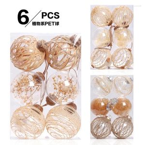 Decorazione per feste 6pcs/Box Christmas Tree Ball Ornaments Balls Impiccing Pendants Noel Navidad Home 2024 Year Gift