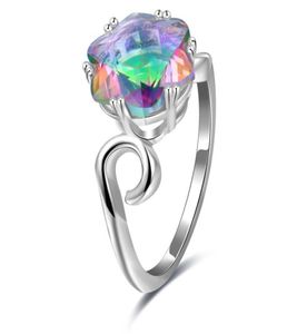 Wedding Rings Garilina039s Latest Creative Sixpetal Flower Mystic Rainbow Zircon Charm Ring Female Jewelry R22789045815