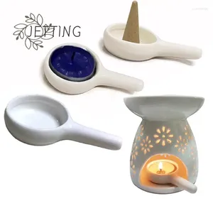 Portabandine del supporto in ceramica di cera per fusione olio di olio diffusore per profumo del vassoio di candela ad arrotonte