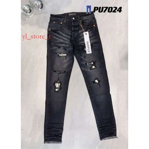 Purple Brand Jeans Design Designer Classic Hole Jeans Mens Denim Брюки моды дизайн моды ретро уличная одежда повседневная спортивные штаны джинсы жены 2055