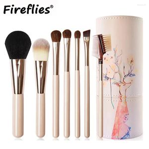 Makeup Brushes Set With Case Prefessional Foundation Powder Eyeshadow Cosmet Brush Kit Pink Make Up Instruments Holder