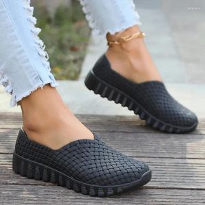 Casual Shoes Womens Vulcanized Outdoor Shallow Slip-on Flat Non-slip Sneakers Classic Solid Color Spring Selling Women's 2024