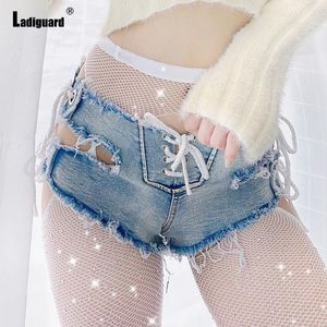 Jeans femminile ladiguard 2024 sexy shorts in denim sexy donne donne casual abbondante abbigliamento abbottona