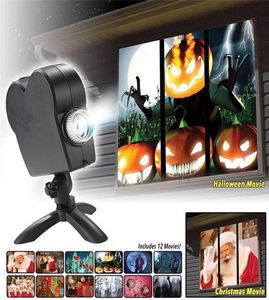 Projetor de janela para o Halloween Christmas Window Wonderland Display Laser DJ Stage Lamp Indoor Outdoor Christmas Spotlights8533968