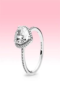 Beautiful Women Wedding RING CZ diamond Teardrop Rings with Original box for 925 Sterling Silver Summer Jewelry Ring set227398511