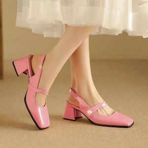Scarpe eleganti di grandi dimensioni 44 45 46 designer di lusso Donne estate mary janes rosa verde golden golden grido tacchi alti sandali