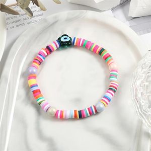 Strand Uilz Fashion Pearl Bracelets for Women Cute Cartoon Color Block Girl Party Biżuter