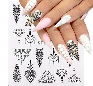 8 Sheetsset Flower Nail Stickers Simple Flower Transfer Decal Tatoos Manicure Nail Art Decor Wraps1171962