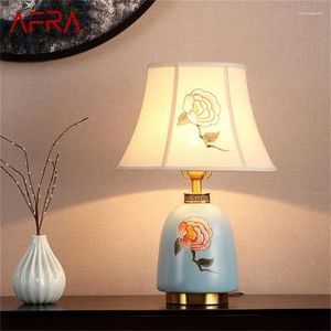 Bordslampor afra mässing keramisk skrivbord ljus lämplig för hem vardagsrum matrum kontor el