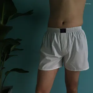 Underpants Pure Cotton Panties White For Men And Women Pattern Comfortable Breathable Shorts Home Leisure