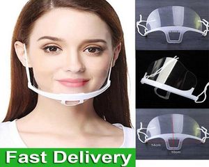 Multycolor Mouth Shield Antisaliva Antifog Face Shield Masker Transparent säkerhet Återanvändbar maskskydd DHL DWD24079471408