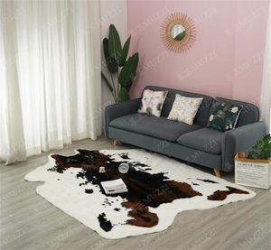 Großte Teppich Nachahmung Tierhaut Teppich Nonslip Cow Zebra Teppichs und Teppiche für Wohnzimmer 2103011754771