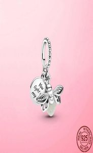 925 Sterling Glowinthedark Firefly Dangle Charm Pendant Dopasowanie do oryginalnego naszyjnika bransoletki srebrne 925 biżuteria 9336296