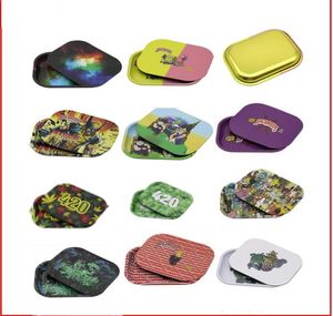 Rolling Tray 275mm175mm magnet cover Spot cigarette tray with cover metal tray smoke set tobacco plate creative plate tin plate7287008