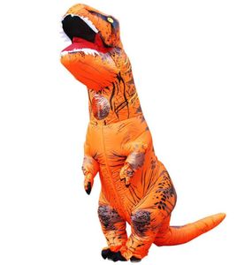 Maskot Uppblåsbar t Rex Costume Cosplay dinosaury Halloween -kostymer för kvinnor för kvinnor vuxna barn dino tecknad kostym y2138588