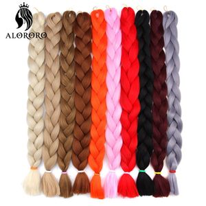 82 Inch Jumbo Crochet Braids One piece Long Synthetic Braiding Hair 5pcs Afro Pure Color Box Twist Braids Wholesale 240430