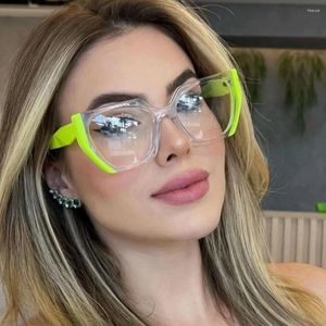 Sunglasses Women Anti Blue Light Blocking Glasses Vintage Oversized TR90 Square Transparent Men Computer Eyeglasses