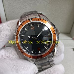 5 Color With Original Box Watches Men's Orange Bezel Black Dial 42mm 600M Sport Stainless Steel Bracelet Professional 007 Asia Automatic Mechanical Watch