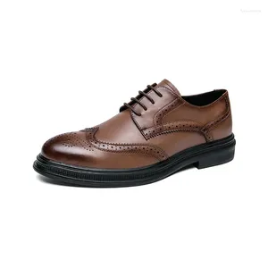 Dress Shoes Men Leather Business All-Match Casual -Absorbing Footwear Wear-Resistant Zapatillas Hombre
