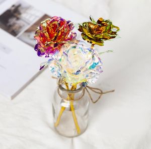 24k Gold Foil Plated Rose Creative Gifts Lasts Forever Rose For Lover039s Wedding Christmas Day Gifts Home Decoration w004814255865