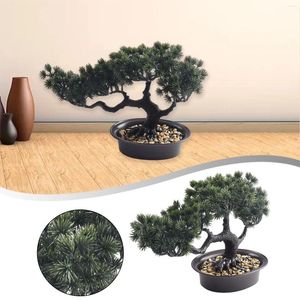 Fiori decorativi piante artificiali bonsai accogliente pino finte piante verdi simulazione albero di casa per ufficio decorazione di decorazioni da giardino