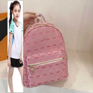 Kids Bags Luxury Brand CC Bag Womens Designer Pink Denim Old Flower Backpack Bags Top Handle Totes Large Capacity Handbags With Zipper Pouch For Girls Ladies Street Tr