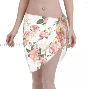 Sexy Chiffon Swimwear Scarf Virgin Of Guadalupe Cover Up Wrap Skirt Mexico Catholic Mary Beach Wear Swimsuits Bikini Ups