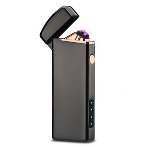 Electric Lighter Dual Acr Metal Windproof Lighter USB Rechargeable Lighter For Cigarette