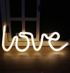 Power Supplies Neon Night Light Love Shaped LED Lamp for Baby Bedroom Decoration Wedding Party Decor7691160