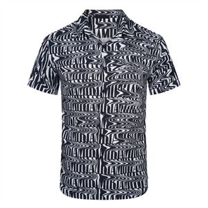 Summer men's T-shirt Designer printed letter button up Cardigan Casual loose version polo short sleeve Hawaiian lapel Fashion men swimming series beach shirt M-3XL &38