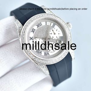 Reloj Roller Relojes Mens Watch Diamond Watches Automatisk mekanisk rörelse 40mm Sapphire Gummiband Folding Clasp Waterproof Arvur Wristwatches
