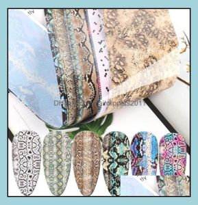 Stickers Decals Nail Art Salon Health Beauty Snake Pattrn Foils Holographic Starry Foil Transfer Acrylic Diy Decorations 10 Rolls 4474033