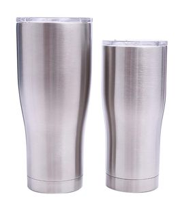 Edelstahl geschwungene Becher 30oz 20 Unzen Doppelwand Vakuum Taille Form Wasserbecher Isolierung Bier Kaffeetassen MMA19083950125