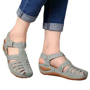 Klassiker Erwachsener Frauen Summer Zeh Open Keile Mode Sandalen Plus Size Schnalle Zapatos de Mujer Schuhe Schuhkeil Plu Zapato Ize Andals Ummer Ummer Andals Ize