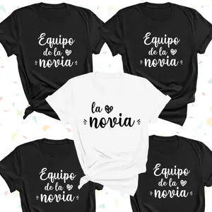 Camicie da donna de la novi latina camicia da donna spagnolo boda boda espanol maglietta da matrimonio sposa bride evjf abbigliamento da festa di addio al nubilato Hen shi