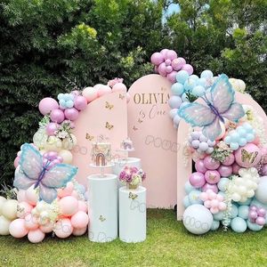 Macaron Balon Garland Arch Zestaw ślubu Przyjęcie urodzinowe Dekoracja Gradient Butlons Balon Rainbow Baby Shower Decor 240427