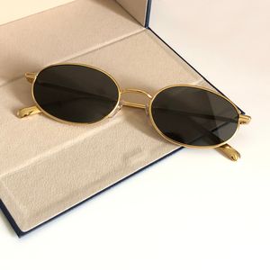 Kleine ovale Sonnenbrille Gold Schwarz/Grau -Gradientinnen Frauen Designer Sonnenbrille Top -Qualität Sommer Sonnenbrillen Sonnenbrille Modentöne Uv400 Eyewear