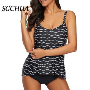 Swimwear femminile 2024 Donne sexy da bagno sexy a strisce stampato tankini femminile monokini da bagno monokini abito da spiaggia a due pezzi